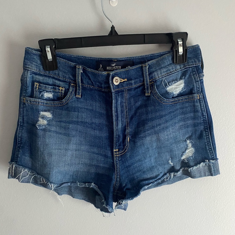 Hollister high waisted jean shorts